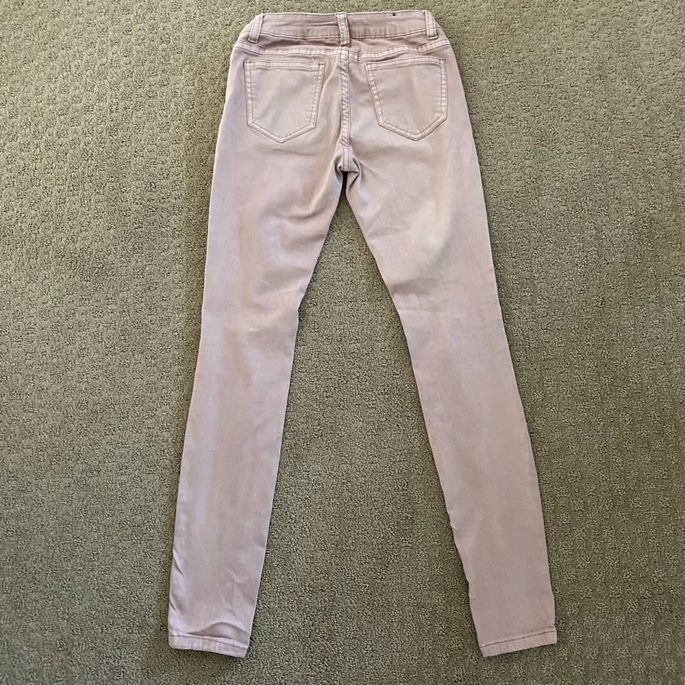 YMI Juniors’ Pink Nude Ripped Skinny Jeans - Picture 3 of 6